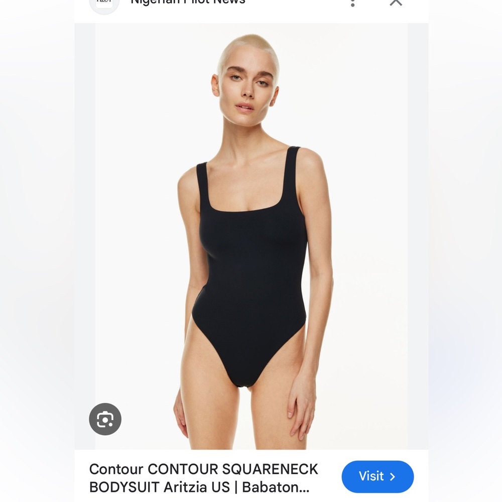 Babaton square neck sleeveless bodysuit size M